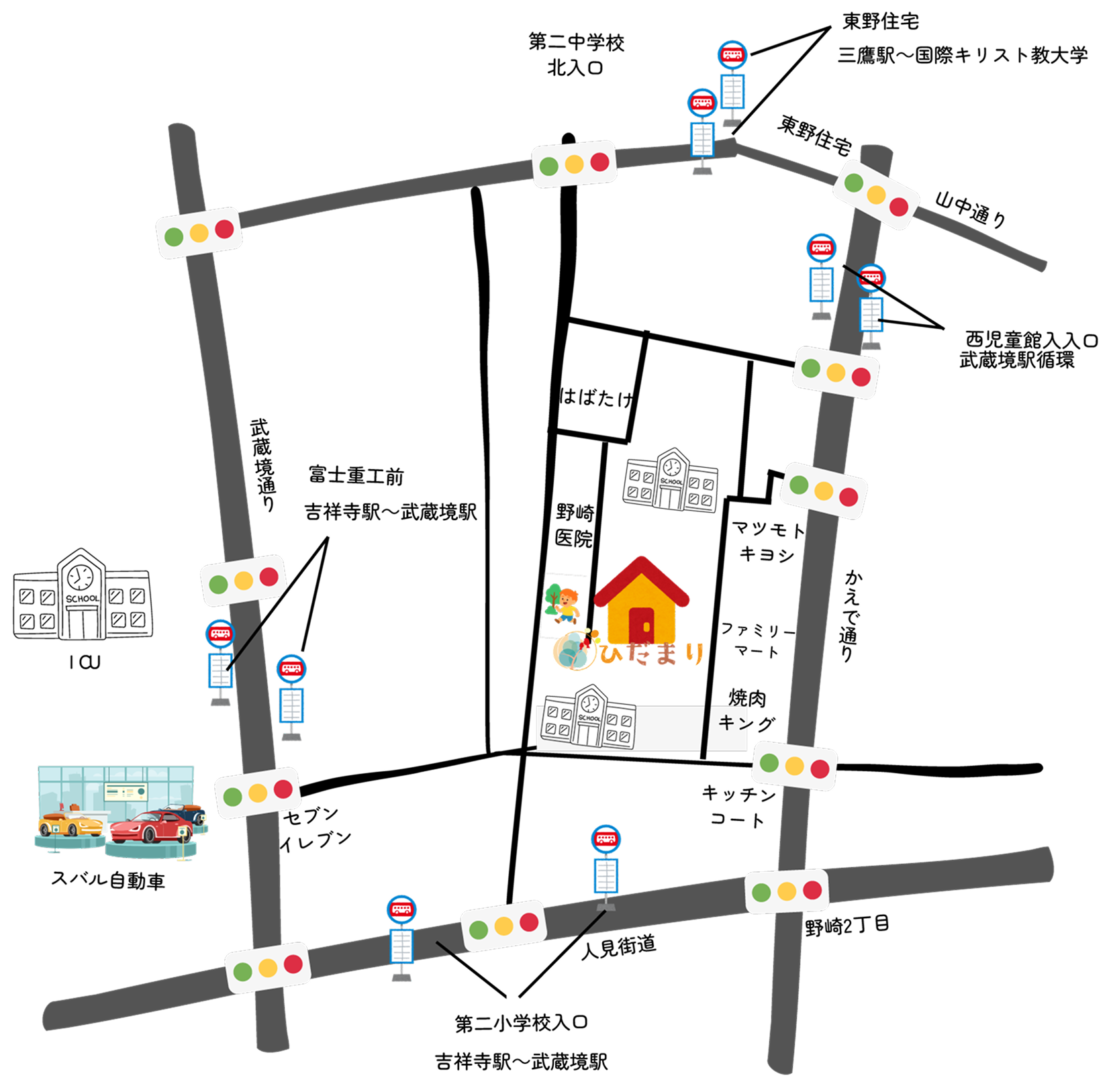 デイサービスひだまり アクセスマップ